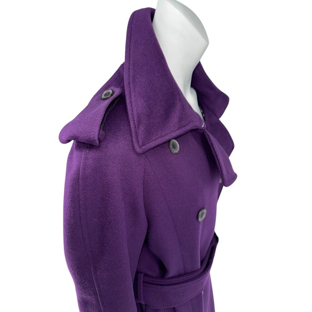 Burberry London Wool & Cashmere Trench Coat – Deep Purple US 12 - Picture 6 of 16